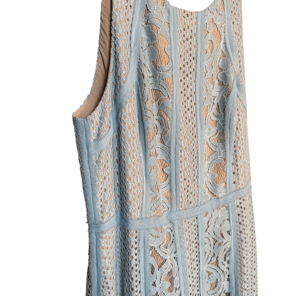 NWT! BCBG ARIELLA Lace Halter Dress Gown Light Blue | Women’s Size 4 - Picture 5 of 15